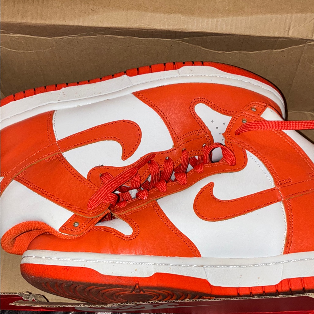 Nike Vibrant Orange And White Athletic Shoes